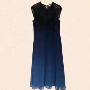 H&M Midnight Blue Sleeveless Midi Dress